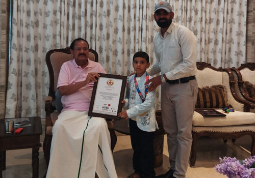 H.E. His Excellency Vice President of India (fmr), Shri Venkaiah Naidu ji Noble World Record Holder